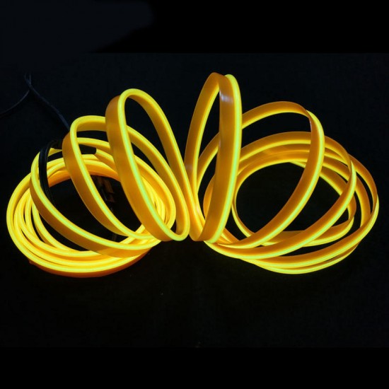 5M 8MM Width Flexible Neon Rope Tube LED Strip Light for Dance Party Car Decor with DC12V Driver