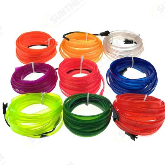 5M 8MM Width Flexible Neon Rope Tube LED Strip Light for Dance Party Car Decor with DC12V Driver