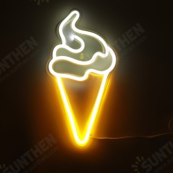Ice cream LED Neon Sign Light Visual Artwork Night Light Wall Lamps Bedroom Home Ice cream LED Neon Sign Light Visual Artwork Night Light Wall Lamps Bedroom Home