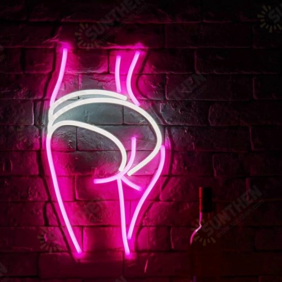 Neon Light Sign Custom Led Human Body Girl's Buttocks Visual Art Bar Club Wall Hanging Flexible Lighting For Sign Decor Room