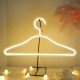 USB LED Neon Clothes Hanger PVC Neon Sign Night Light Colorful For Bedroom Home Wedding Party Decorative Xmas Gift Wardrobe Lamp