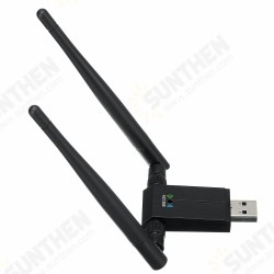 1300M Wireless Network Card USB3.0 Wifi Adapter Dual-band 2.4G/5G 1300Mbps W/Antenna Through the Wall Gigabit Network Card WIFI Receiver Transmitter 1300M Wireless Network Card USB3.0 Wifi Adapter Dual-band 2.4G/5G 1300Mbps W/Antenna Through the Wall Gigabit Network Card WIFI Receiver Transmitter