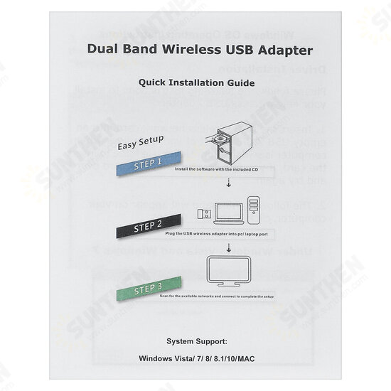 1300M Wireless Network Card USB3.0 Wifi Adapter Dual-band 2.4G/5G 1300Mbps W/Antenna Through the Wall Gigabit Network Card WIFI Receiver Transmitter