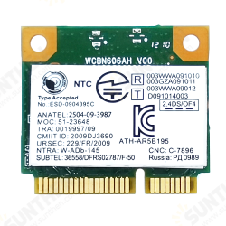 2.4G 150Mbps Internal Wireless Network Adapter with bluetooth3.0 WiFi Adapter Network Card for Laptop Lenovo G480 G580 G780 Y480 Y580Y570 AR5B195 2.4G 150Mbps Internal Wireless Network Adapter with bluetooth3.0 WiFi Adapter Network Card for Laptop Lenovo G480 G580 G780 Y480 Y580Y570 AR5B195