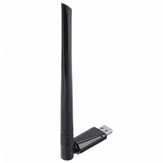 2.4G/5.8G 1300Mbps W/Antenna Wireless Network Card Driver-free Dual-band Gigabit Wireless Wifi Adapter Network Card 5.8G Wifi Receiver Through the Wall