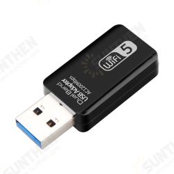 AC 1200M USB3.0 Wireless Network Card Gigabit Wifi5 Adapter Dual Band 2.4G 5.8G Ethernet Adapter for Laptop Computer AC 1200M USB3.0 Wireless Network Card Gigabit Wifi5 Adapter Dual Band 2.4G 5.8G Ethernet Adapter for Laptop Computer