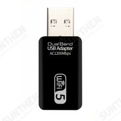 AC 1200M USB3.0 Wireless Network Card Gigabit Wifi5 Adapter Dual Band 2.4G 5.8G Ethernet Adapter for Laptop Computer AC 1200M USB3.0 Wireless Network Card Gigabit Wifi5 Adapter Dual Band 2.4G 5.8G Ethernet Adapter for Laptop Computer