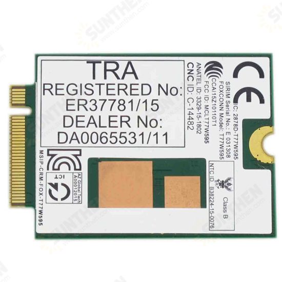 Lt4120 X5 LTE T77W595 796928-001 4G WWAN M.2 150Mbps LTE Modem for HP Elite X2 840 850 G3 640 650 645 G2 green