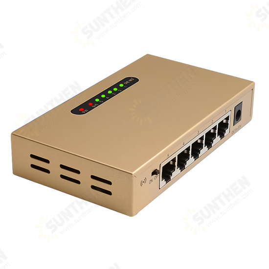 5-port 100Mbps Switch Wall Mounted Enterprise Metal Network Hub Splitter Fast Ethernet Switch