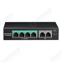 S6P 6-Ports 100M POE Switch 30W Metal 4Port POE+2Port Uplink Ethernet Switch Special for Security Monitoring Engineering S6P 6-Ports 100M POE Switch 30W Metal 4Port POE+2Port Uplink Ethernet Switch Special for Security Monitoring Engineering