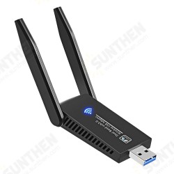 1300Mbps USB3.0 WiFi Adapter 802.11ac Dual Band 2* 5dBi Antenna Wireless Network Card WiFi Dongle Transmitter Receiver 1300Mbps USB3.0 WiFi Adapter 802.11ac Dual Band 2* 5dBi Antenna Wireless Network Card WiFi Dongle Transmitter Receiver