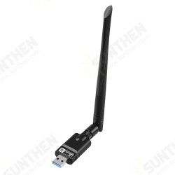 1300Mbps USB3.0 WiFi Adapter Dual Band 2.4G/5.8G WiFi+BT5.0 Wireless Networking Card 5dB External Antenna Wireless Transmitter Receiver 1300Mbps USB3.0 WiFi Adapter Dual Band 2.4G/5.8G WiFi+BT5.0 Wireless Networking Card 5dB External Antenna Wireless Transmitter Receiver