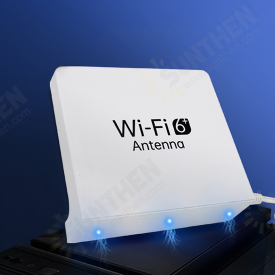 6dBi High Gain WiFi6 Antenna Dual Band 2.4G 5G WiFi RPSMA Male Connector Antenna Magnetic Base 1.5m Cable