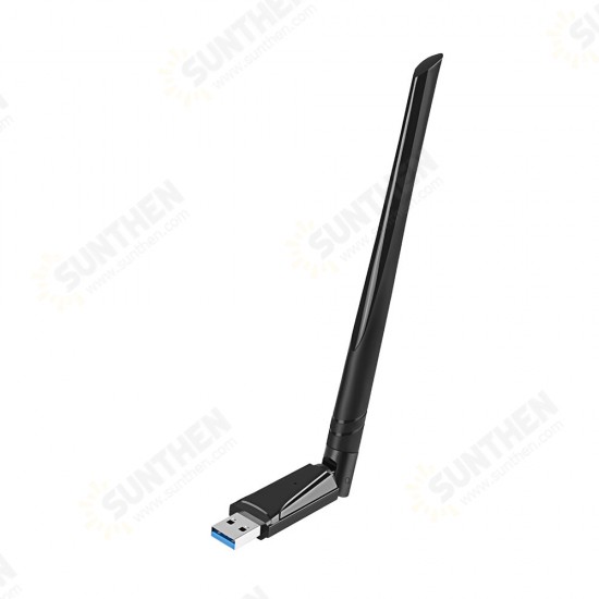 AC-1300Mbps USB3.0 Dual Band 2.4G/5.8G Wireless Adapter Network Card 5dB External Antenna Gigabit WiFi Transmitter Receiver