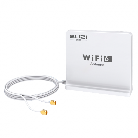SUZI 4dBi High Gain Antenna Dual Band 2.4G 5G WiFi RPSMA Male Connector Antenna Magnetic Base 1.5m Cable for Routers Network Card