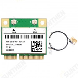 AX210HMW WiFi 6E Wireless Network Card 5G Dual Band 2400Mbps WiFi Card Mini-pcie 5.2 bluetooth AX210HMW WiFi 6E Wireless Network Card 5G Dual Band 2400Mbps WiFi Card Mini-pcie 5.2 bluetooth
