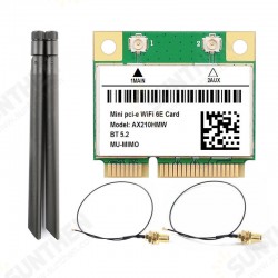 AX210HMW WiFi 6E Wireless Network Card 5G Dual Band 2400Mbps WiFi Card Mini-pcie 5.2 bluetooth AX210HMW WiFi 6E Wireless Network Card 5G Dual Band 2400Mbps WiFi Card Mini-pcie 5.2 bluetooth