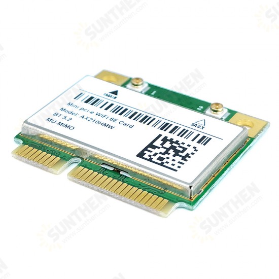 AX210HMW WiFi 6E Wireless Network Card 5G Dual Band 2400Mbps WiFi Card Mini-pcie 5.2 bluetooth