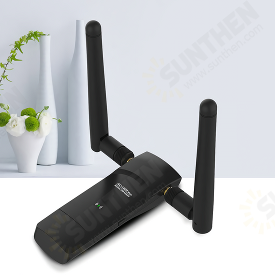 AC1200 Gigabit Wireless Network Card Dual Band USB WiFi Adapter Detachable Antenna WiFi Receiver