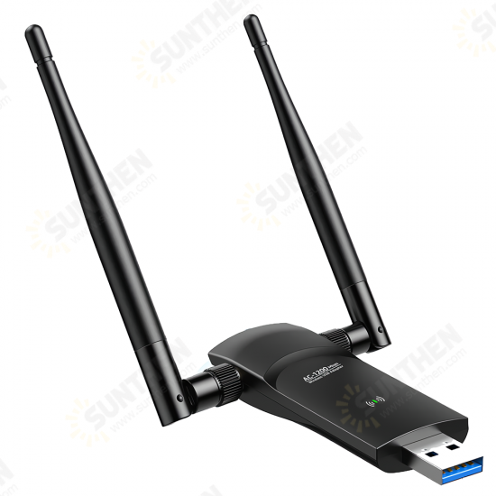 AC1200 Gigabit Wireless Network Card Dual Band USB WiFi Adapter Detachable Antenna WiFi Receiver