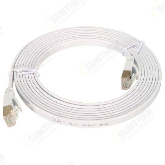 10 Gigabit Cat 7 Flat Ethernet Network LAN Cable 26AWG 600Mhz RJ45 Internet Network Lan Patch Cords for Modem Router