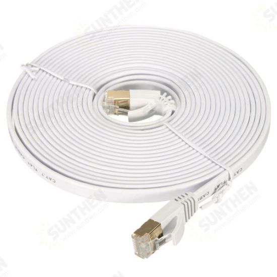 10 Gigabit Cat 7 Flat Ethernet Network LAN Cable 26AWG 600Mhz RJ45 Internet Network Lan Patch Cords for Modem Router