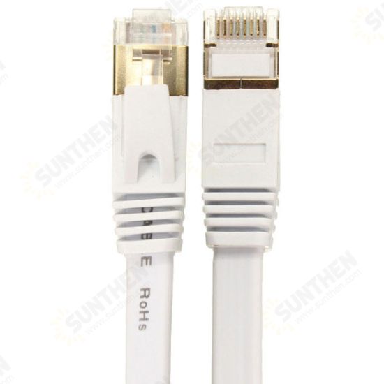 10 Gigabit Cat 7 Flat Ethernet Network LAN Cable 26AWG 600Mhz RJ45 Internet Network Lan Patch Cords for Modem Router