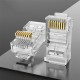 IDAR0 50 Pcs/set Cat5E RJ45 Modular Plug Connector Ethernet Cable Head Plug Gold-plated for Network 8P8C RJ 45 Crimper Connectors