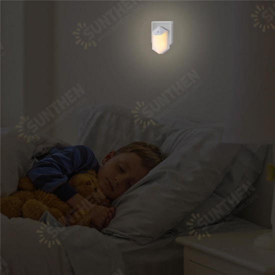 0.5W 6 LED Light-controlled Night Light Wall Hallway Bathroom Bedroom Kid Warm White Lamp AC110-240V