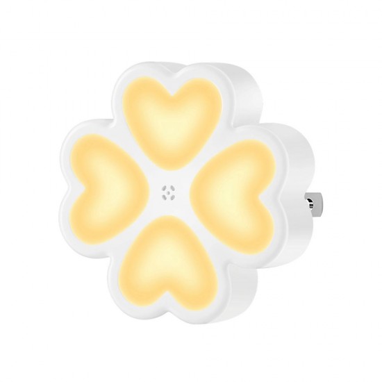 0.5W Light Sensor LED Night Wall Lamp Plug-in For Baby Kid Bedroom Home AC100-240V