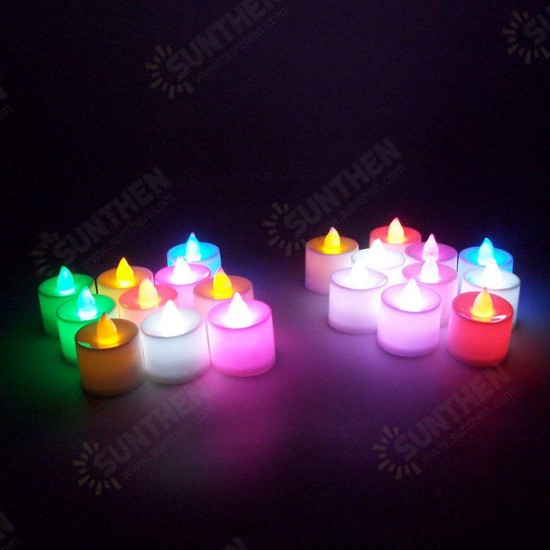 1 Pcs Led Light Candle Flameless Colorful Tea Candle Lamp Electronic Candle Party Wedding Decor