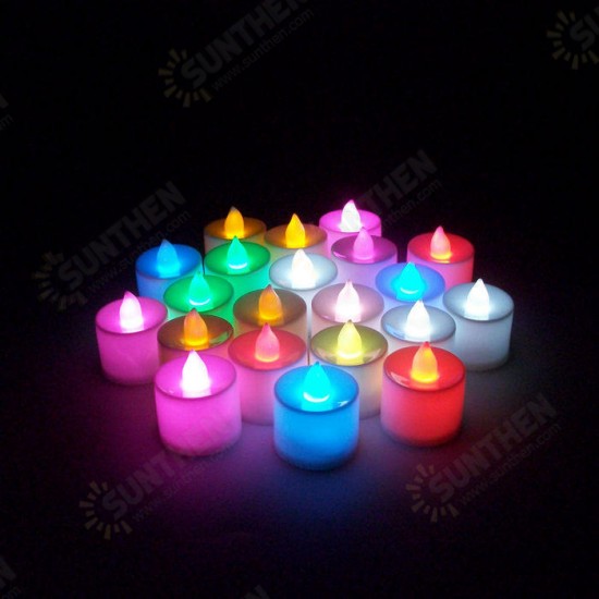 1 Pcs Led Light Candle Flameless Colorful Tea Candle Lamp Electronic Candle Party Wedding Decor