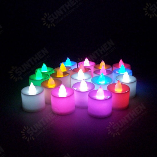 1 Pcs Led Light Candle Flameless Colorful Tea Candle Lamp Electronic Candle Party Wedding Decor