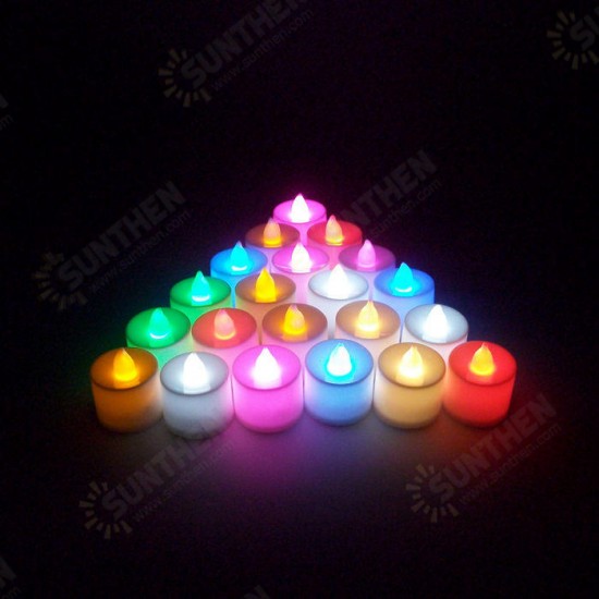 1 Pcs Led Light Candle Flameless Colorful Tea Candle Lamp Electronic Candle Party Wedding Decor