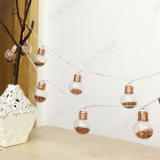 10 LED Bulbs String Lights Fairy Lamp Patio Party Yard Garden Wedding Home Decorative Night Light