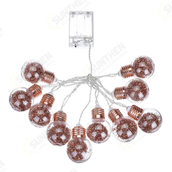 10 LED Bulbs String Lights Fairy Lamp Patio Party Yard Garden Wedding Home Decorative Night Light