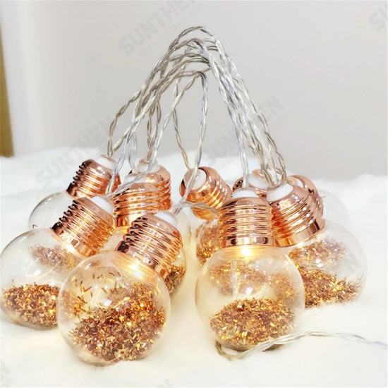 10 LED Bulbs String Lights Fairy Lamp Patio Party Yard Garden Wedding Home Decorative Night Light