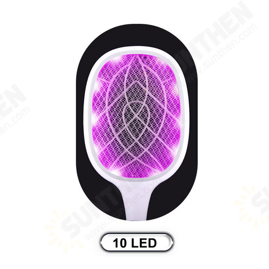 10 LED Handheld Electric Killing Fly Bug Trap LED Lamp UV Light USB Rechargeable