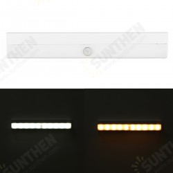 10 LED LED Motion Sensor Cabinet Light Bar Wireless Battery/USB Powered Warm/White Lighting for Wardrobe Closets Cupboard Stairway Drawer Porch 10 LED LED Motion Sensor Cabinet Light Bar Wireless Battery/USB Powered Warm/White Lighting for Wardrobe Closets Cupboard Stairway Drawer Porch
