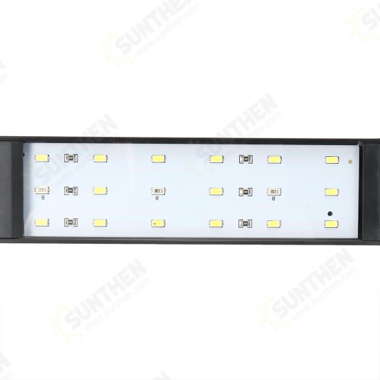 100-240V 7W Clip-on LED Aquarium Light Fish Tank Decoration Lighting Lamp with White & Blue LEDs, Touch Control, 2 Modes