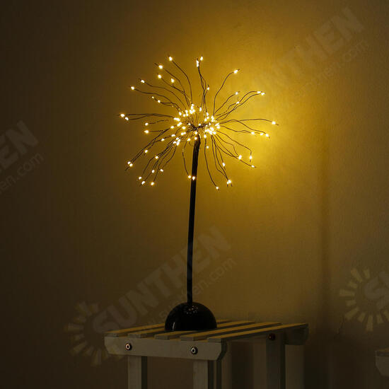 100 LED Dandelions Lamp USB Firework Night Light Garden Wedding Party Christmas