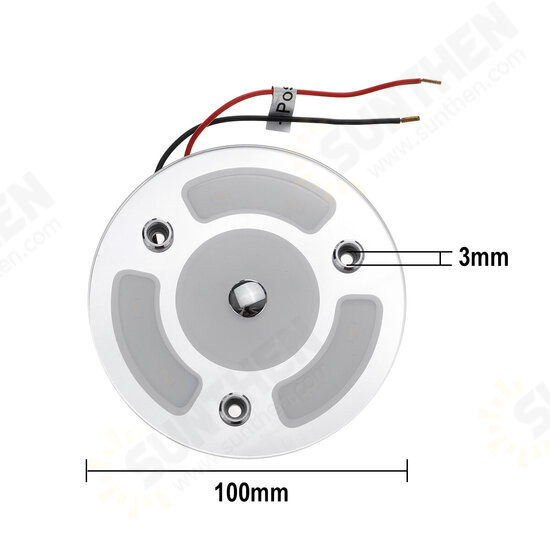 100mm Dimmable LED Reading Light Touch Dimmer Switch Blue+Warm White Day Night Car Roof Lamp for Caravan 10-30V