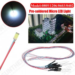 10PCS 30CM 0805/1206/0603/0402 Pre-soldered Micro LED Light With Resistance For Sand Table Model 12V 10PCS 30CM 0805/1206/0603/0402 Pre-soldered Micro LED Light With Resistance For Sand Table Model 12V