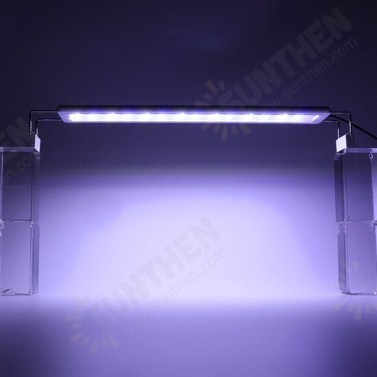 11W LED Fish Tank Light 40CM Aquarium Bracket Clip Light Aquarium Lighting Extendable Aquatic Plant Light for 40-50cm Fish Tank