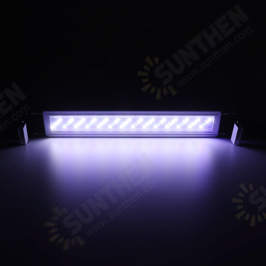 11W LED Fish Tank Light 40CM Aquarium Bracket Clip Light Aquarium Lighting Extendable Aquatic Plant Light for 40-50cm Fish Tank