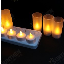 12 LED Night Rechargeable Flameless Candle Light For Xmas Party 12 LED Night Rechargeable Flameless Candle Light For Xmas Party