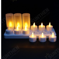 12 LED Night Rechargeable Flameless Candle Light For Xmas Party 12 LED Night Rechargeable Flameless Candle Light For Xmas Party