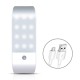 12 LED USB Rechargeable Kitchen PIR Motion Sensor LED Light Bedroom Portable Wireless Wall Lamp Night Light LED Lights For Home