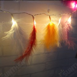 1.2M 10 LED Feather String Lights Christmas Tree Pendant Lamps DIY Party Decoration 1.2M 10 LED Feather String Lights Christmas Tree Pendant Lamps DIY Party Decoration