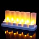 12PCS LED Rechargeable Candle Lamps Flameless Warm Tea Light Decoration